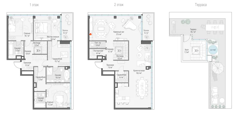 4-комн. 243.9 м²
