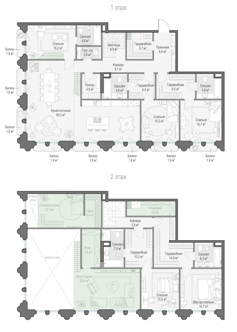 5-комн. 263.1 м²