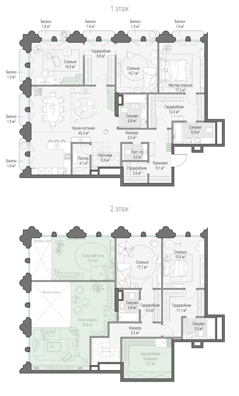 4-комн. 230.2 м²