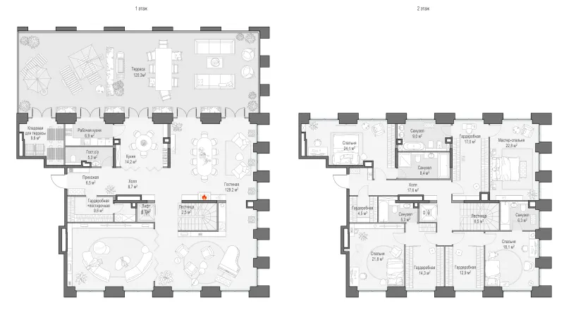 5-комн. 423 м²