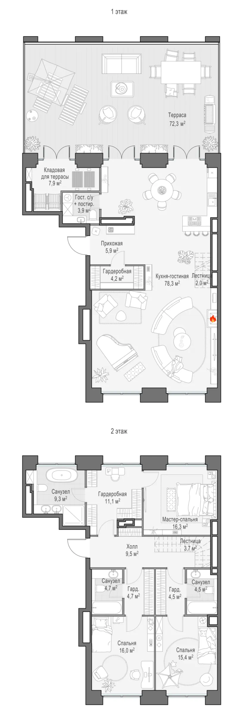 4-комн. 223.3 м²