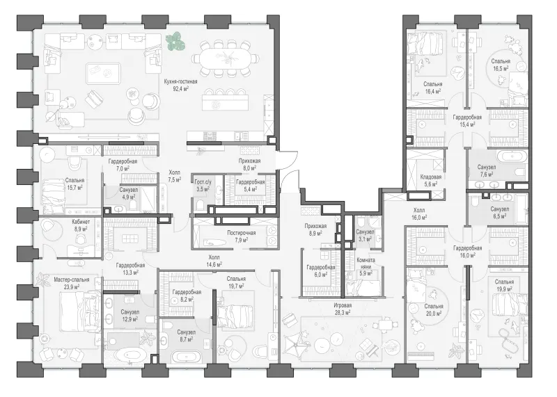 6-комн. 455.5 м²