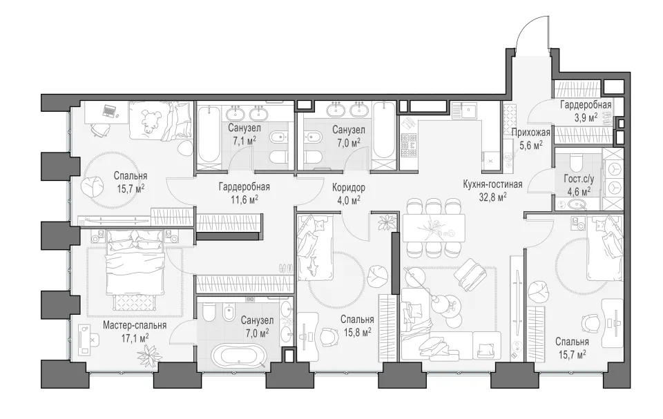 4-комн. 148,9 м²