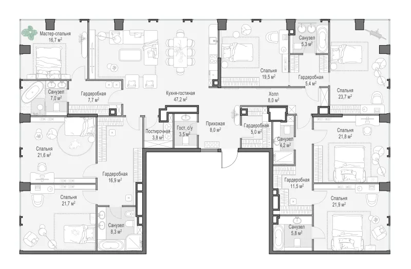 6-комн. 293.3 м²