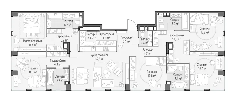 4-комн. 187.2 м²