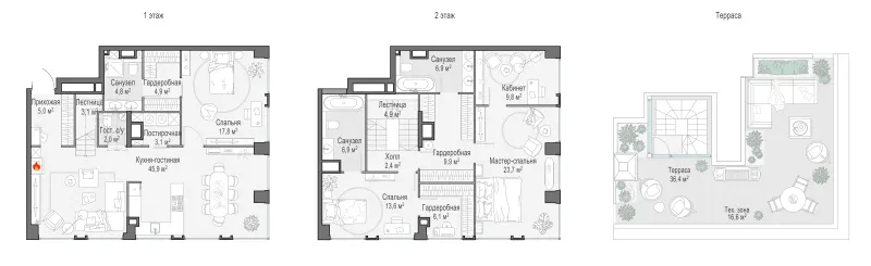 4-комн. 167.6 м²