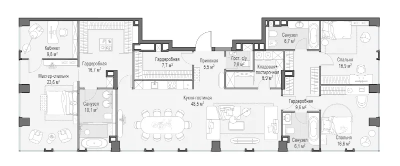 4-комн. 186.3 м²