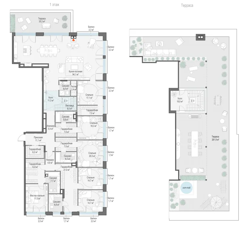 5-комн. 348.1 м²