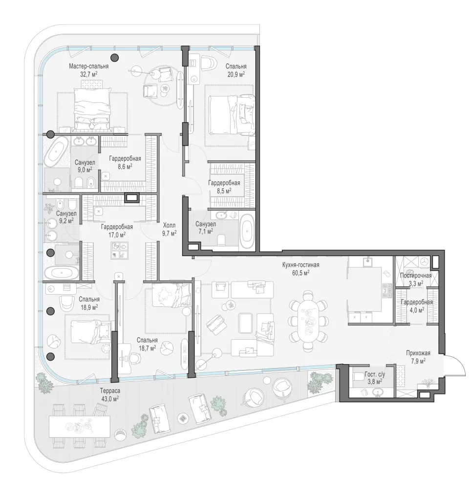 4-комн. 253,7 м²