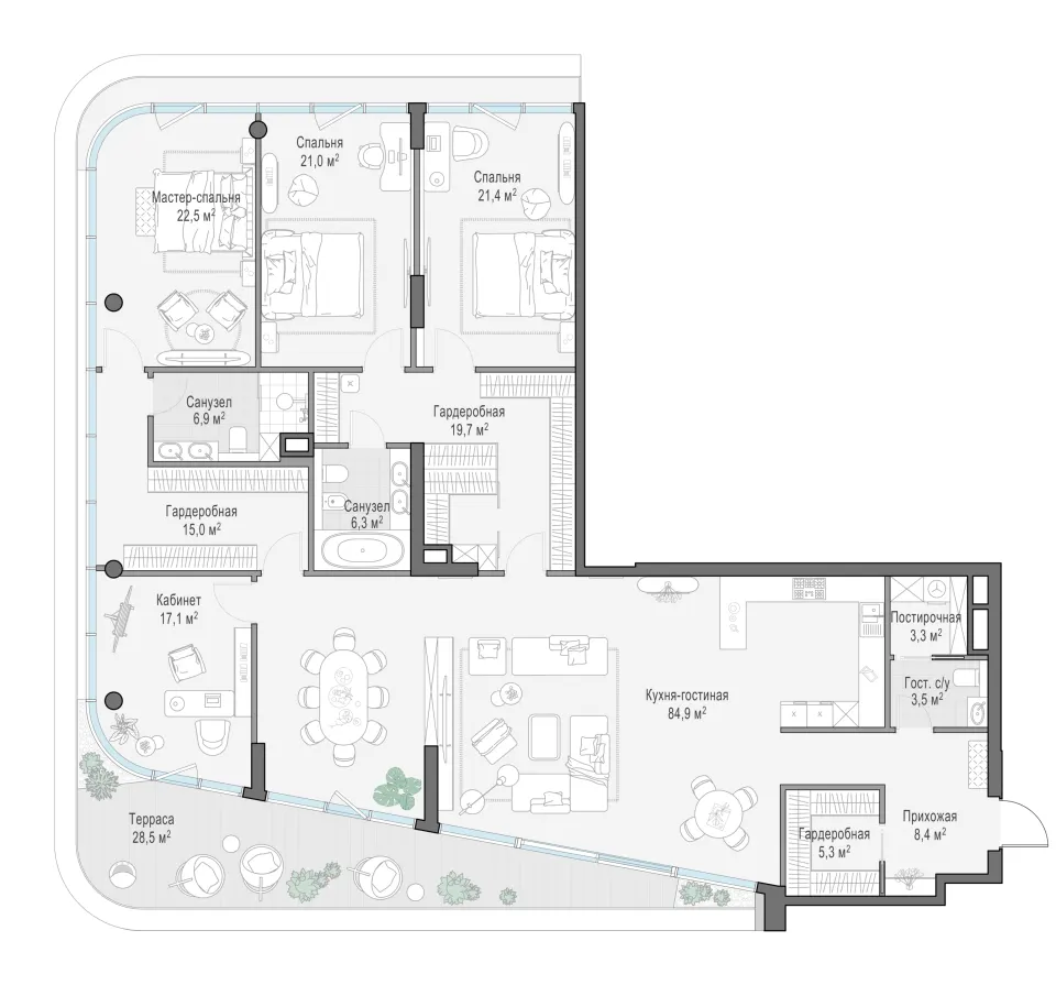4-комн. 241,6 м²