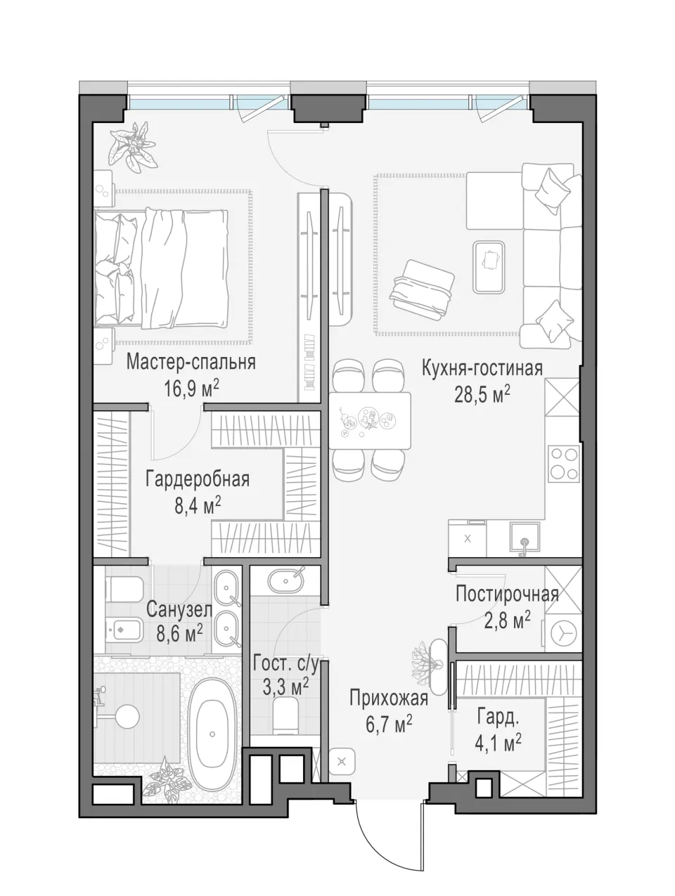 1-комн. 79,4 м²