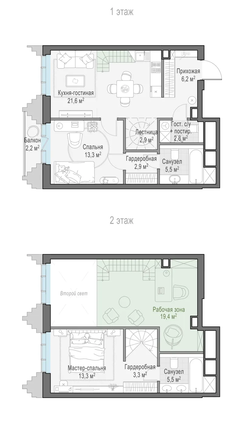 2-комн. 78 м²