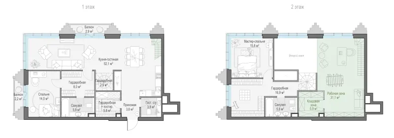 3-комн. 136.4 м²