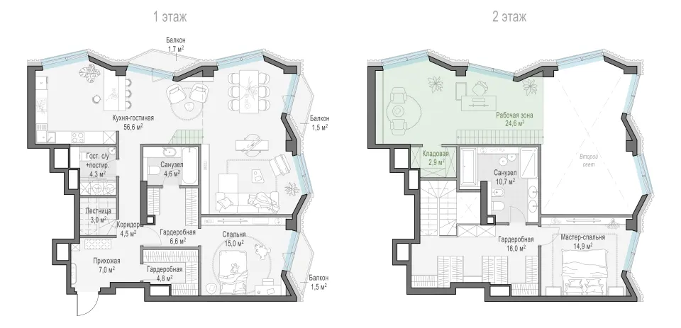 3-комн. 149,9 м²