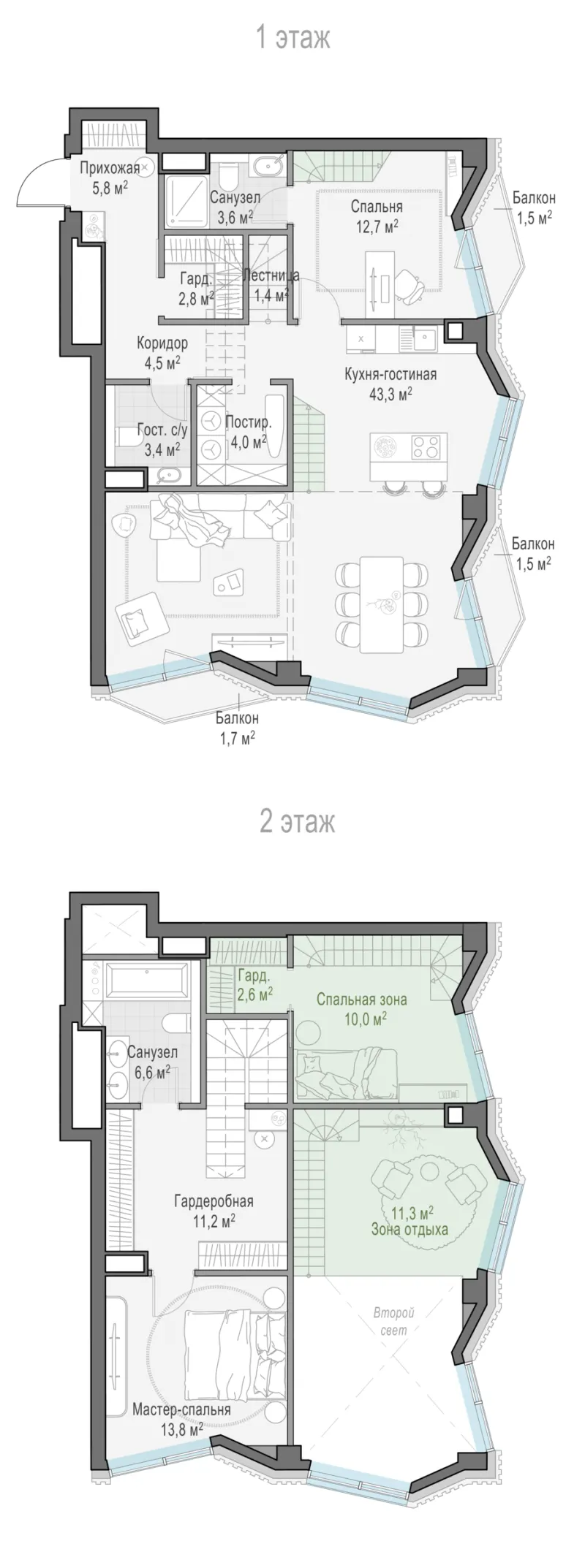 3-комн. 112.5 м²