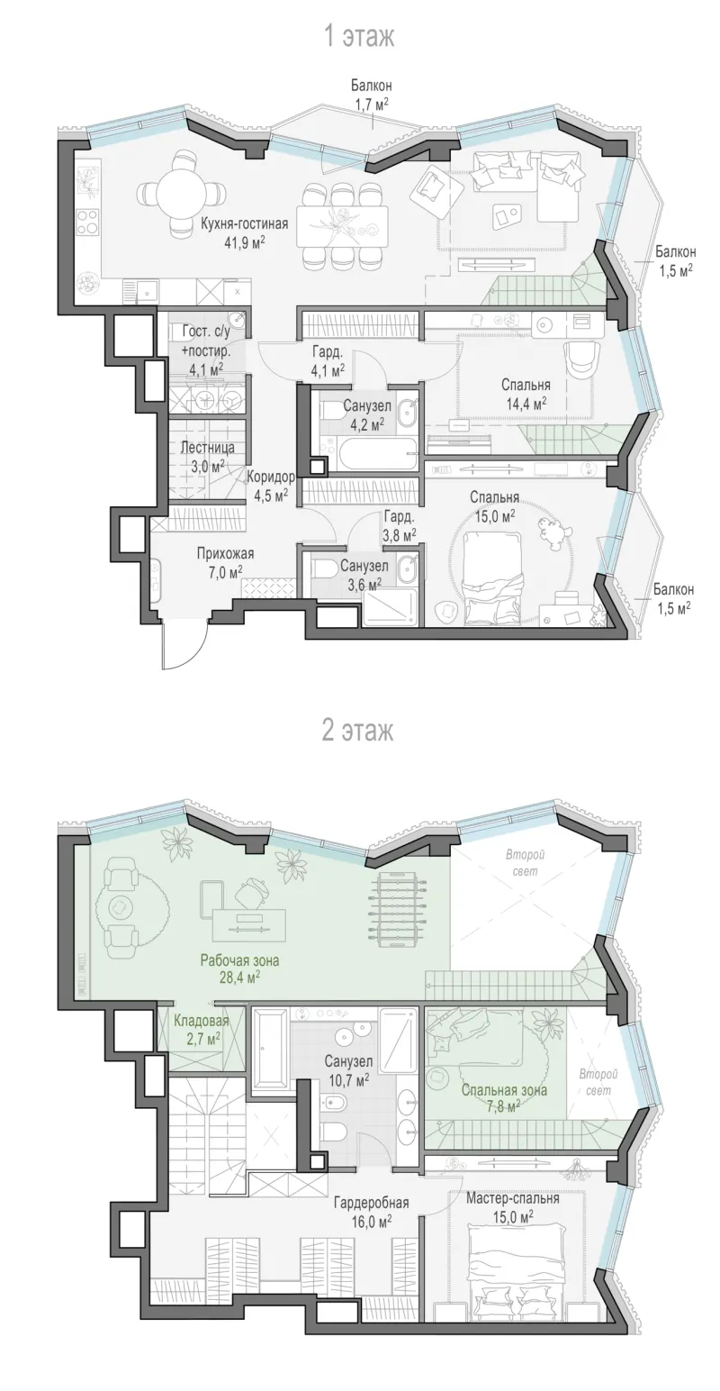 3-комн. 149.8 м²