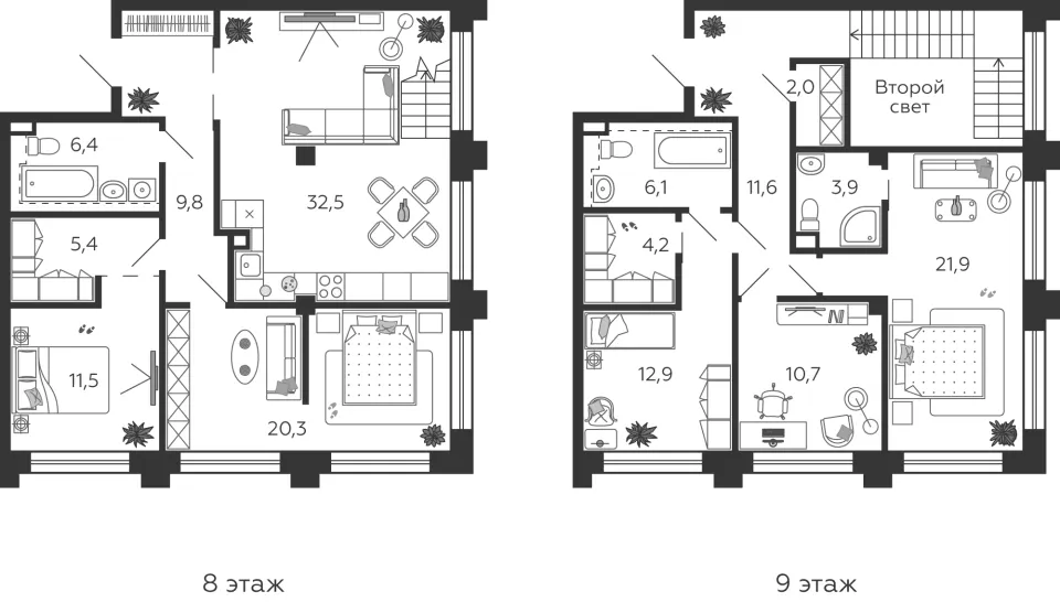 5-комн. 157,4 м²