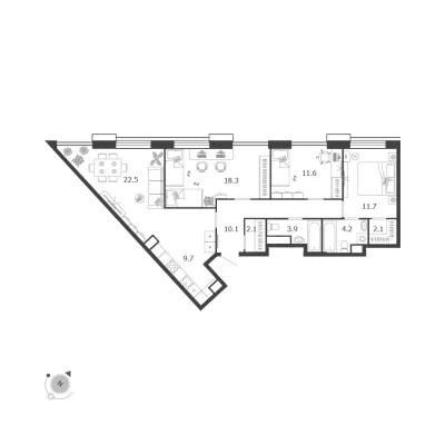 96,2 м² — планировка