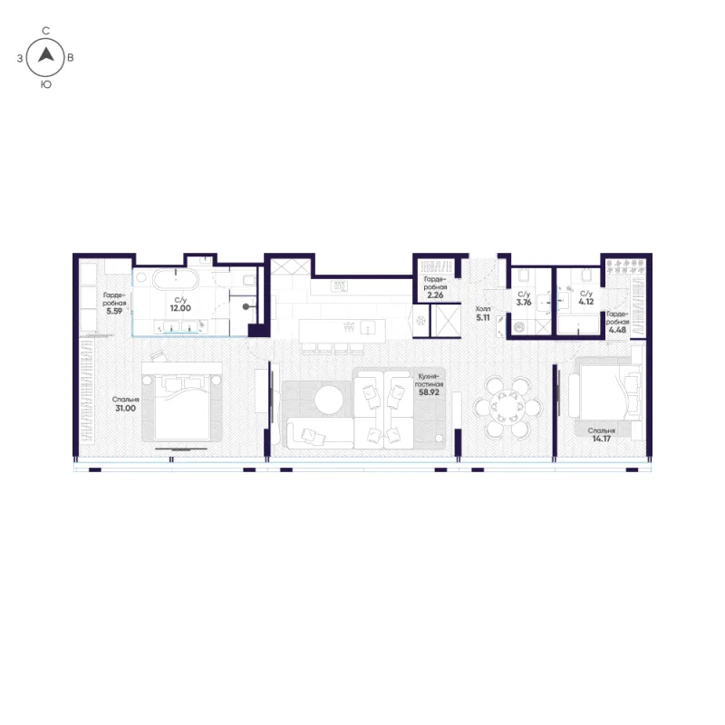 4-комн. 142.4 м²