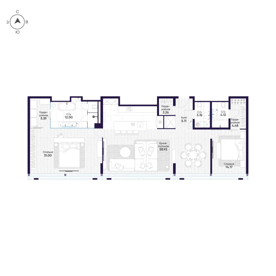 4-комн. 142,4 м²