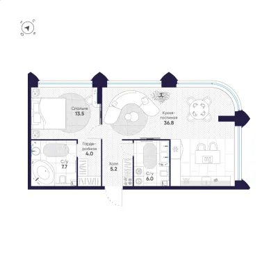 73,2 м² — планировка