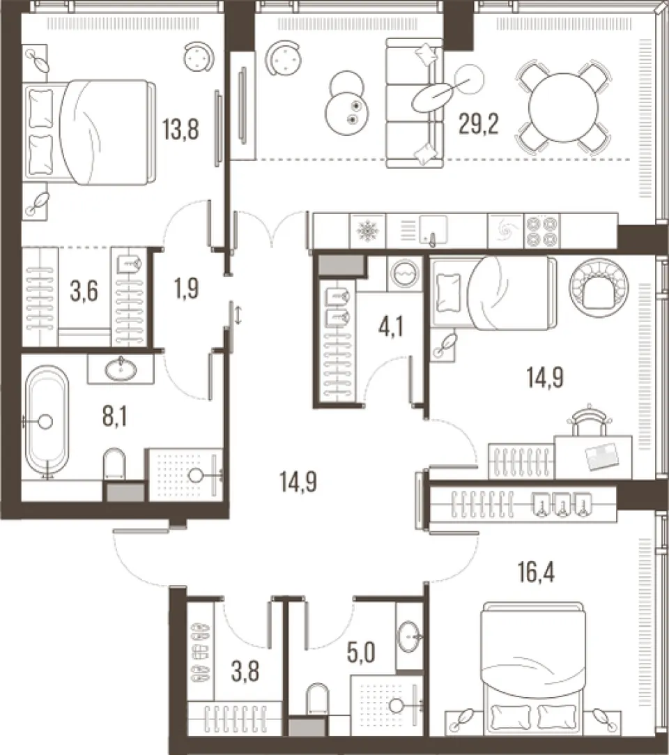 4-комн. 115,7 м²