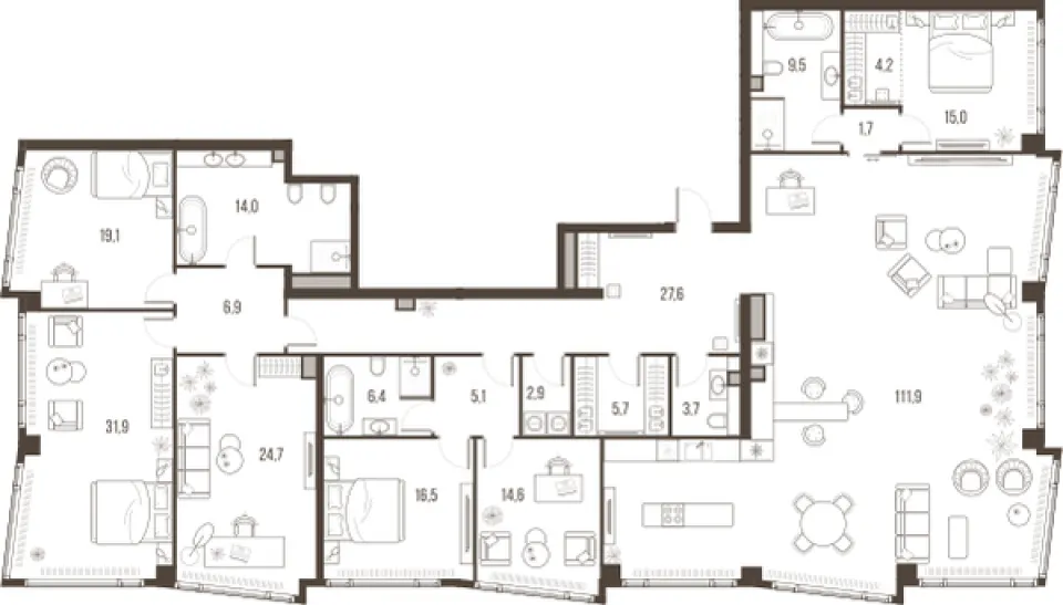 7-комн. 321,4 м²