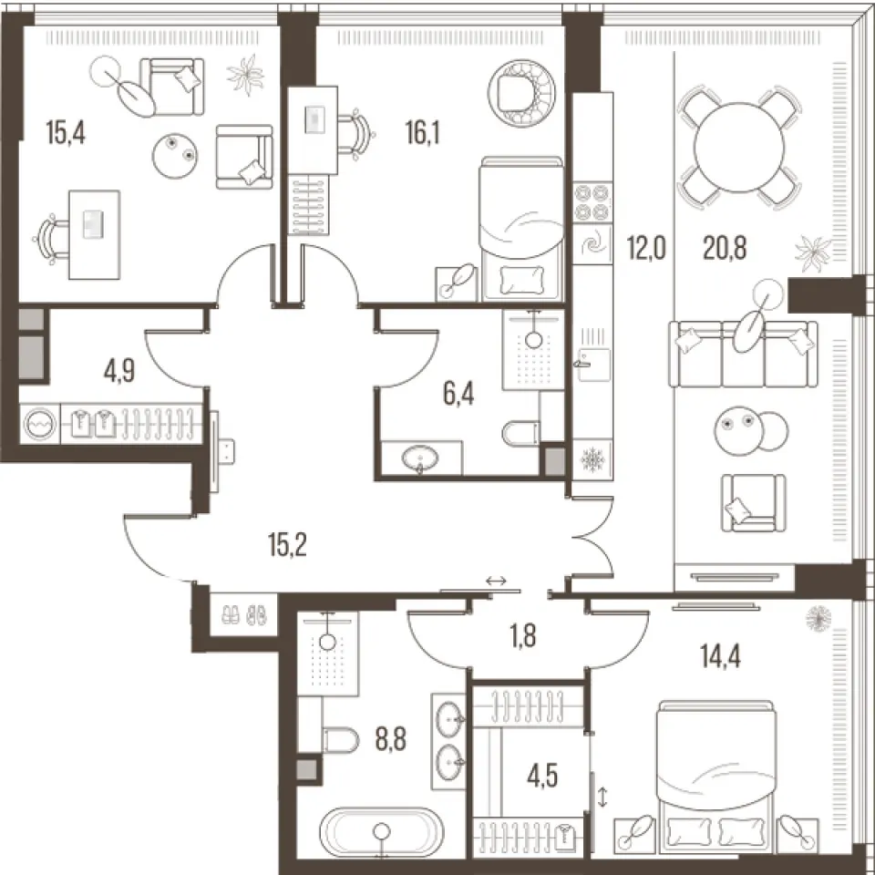 4-комн. 120,3 м²
