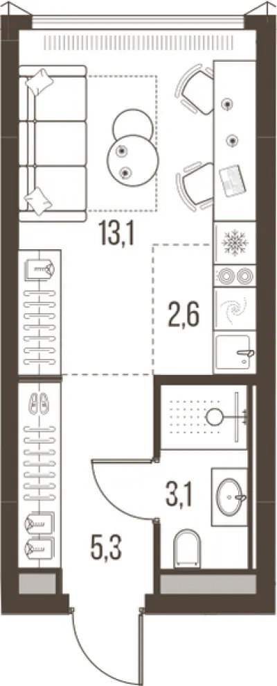24,1 м² — планировка