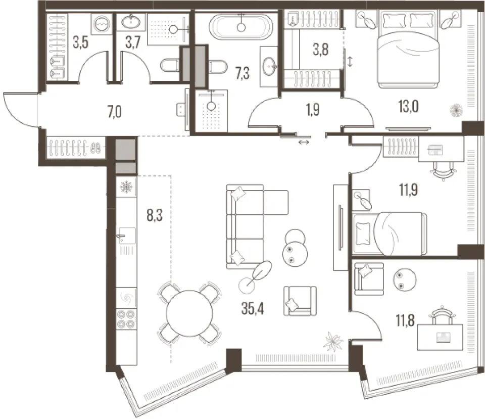 4-комн. 107,6 м²