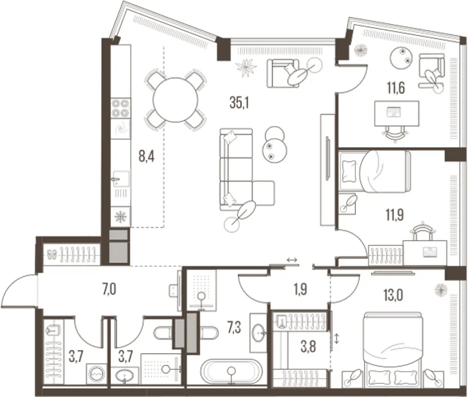 4-комн. 107,4 м²