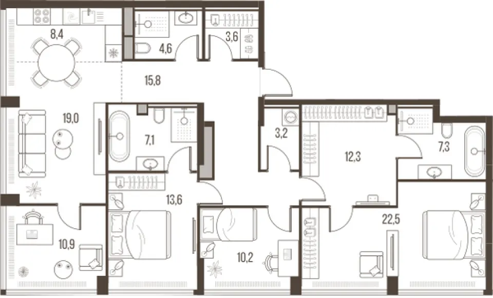 5-комн. 138,5 м²