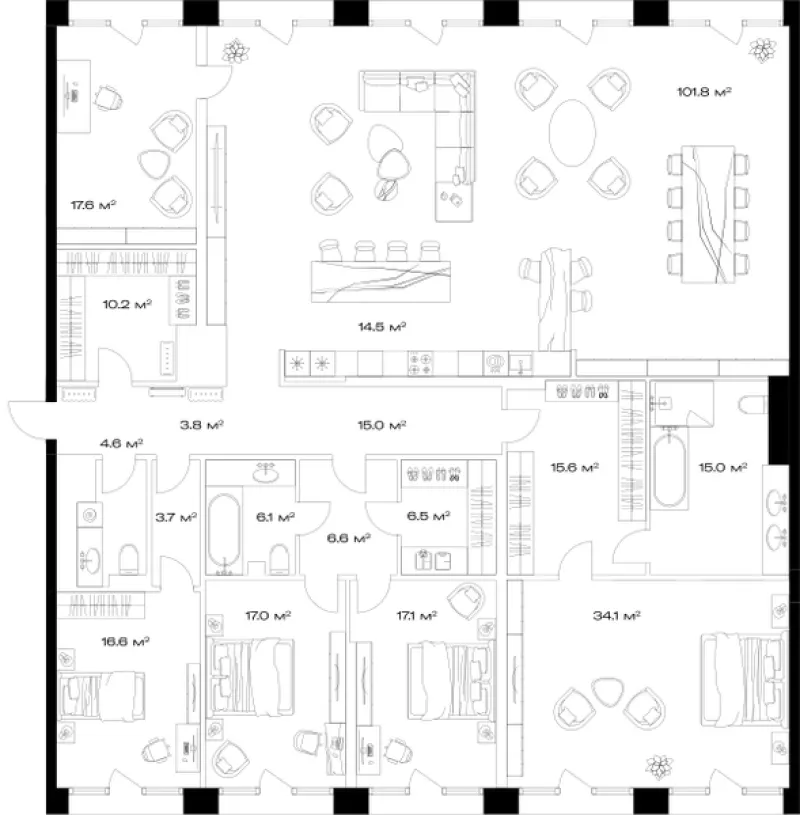 4-комн. 305.9 м²