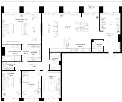 240 м² — планировка