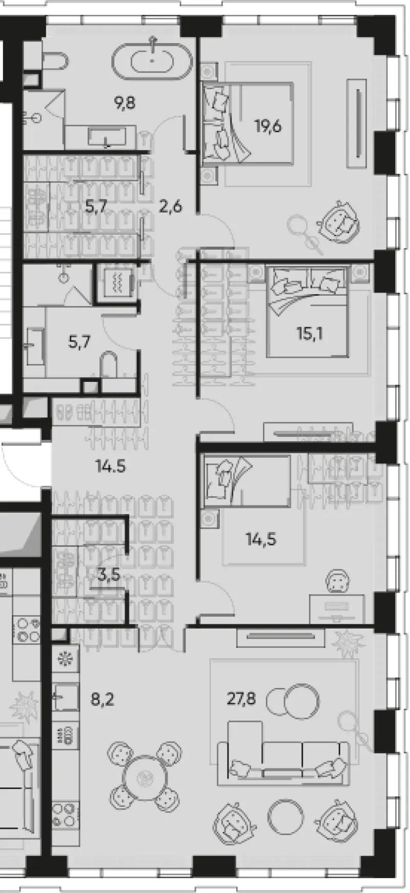 4-комн. 127.7 м²