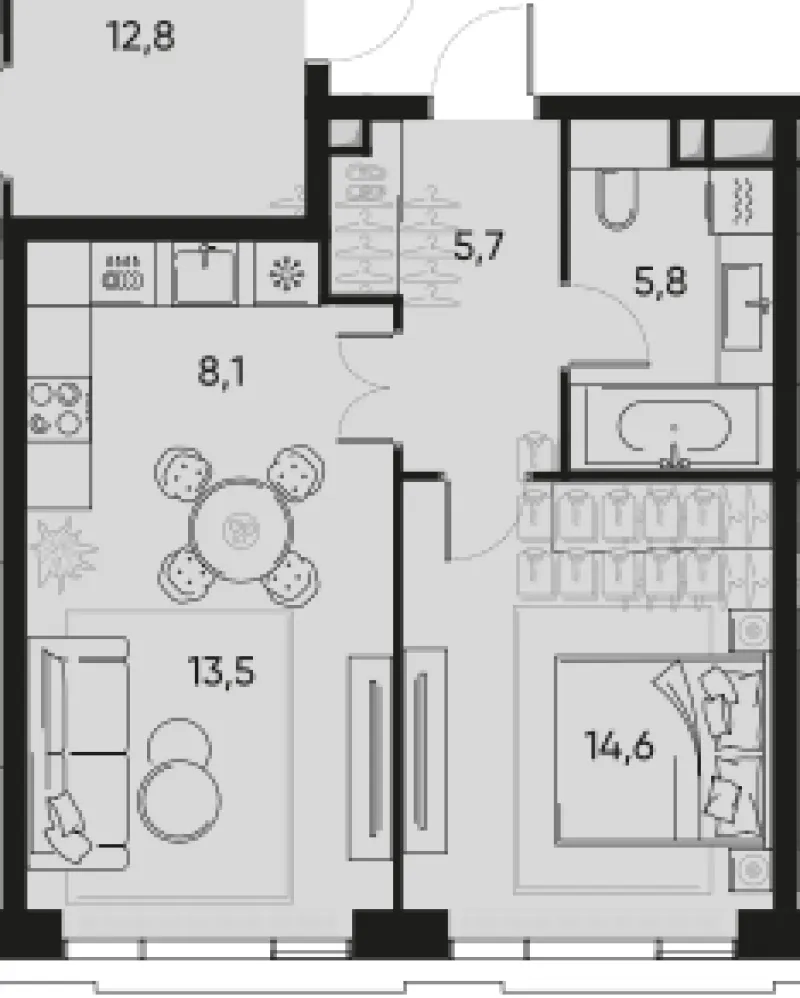 2-комн. 47.7 м²