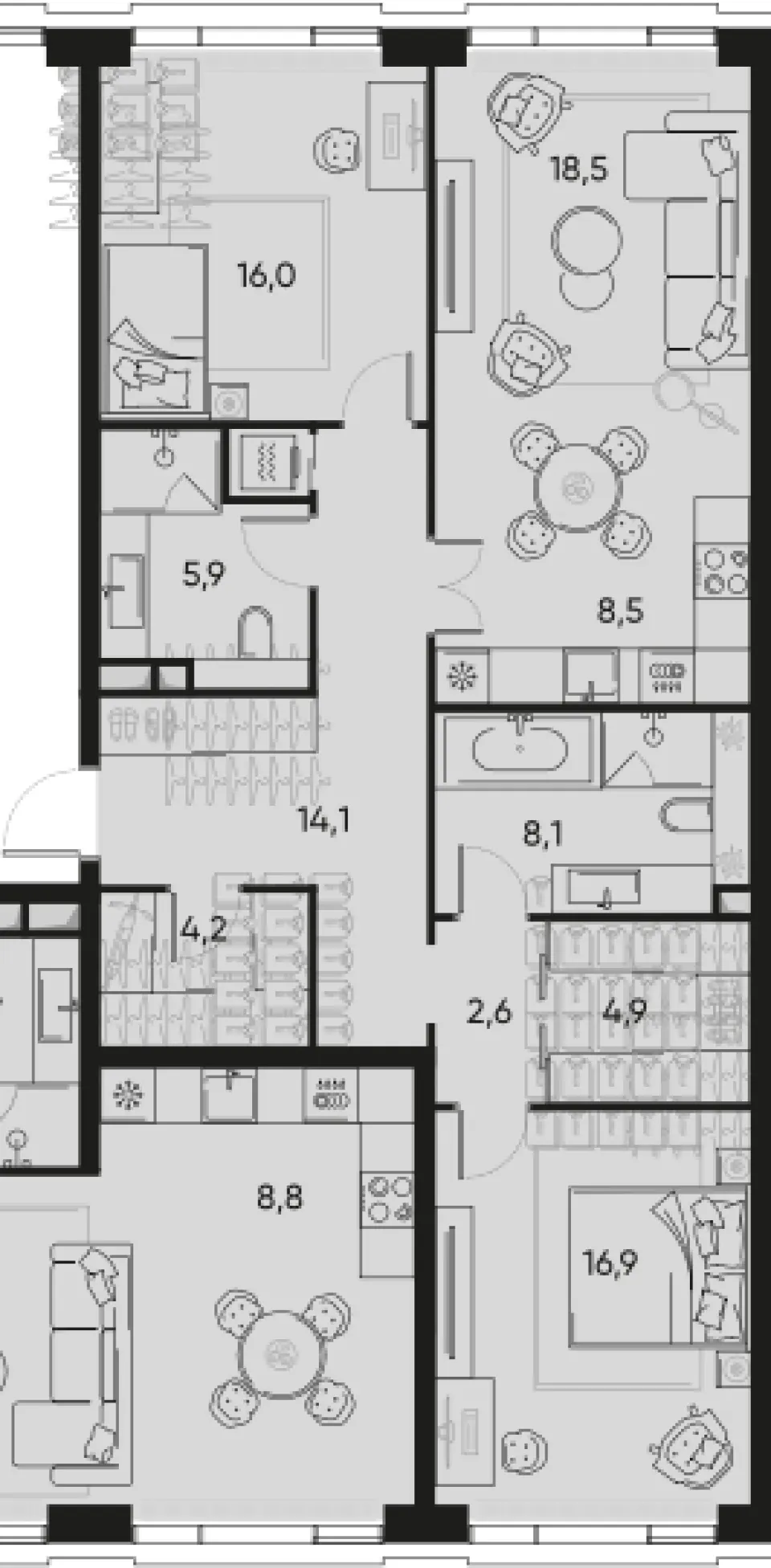3-комн. 100,4 м²