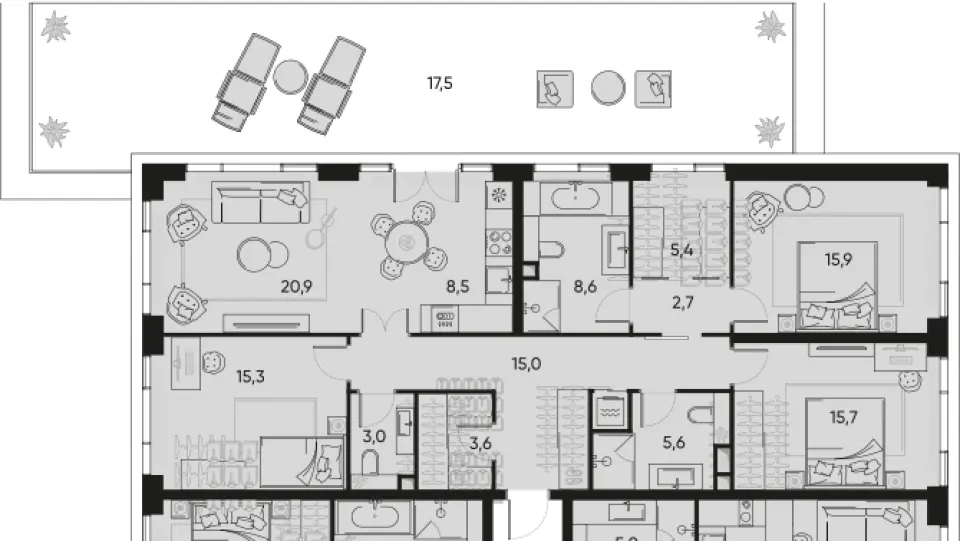 4-комн. 120,9 м²