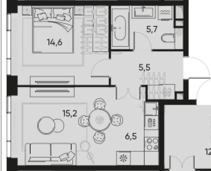2-комн. 47.7 м²