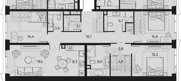 4-комн. 116.9 м²