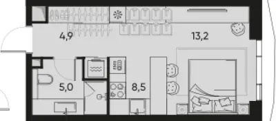 32,2 м² — планировка