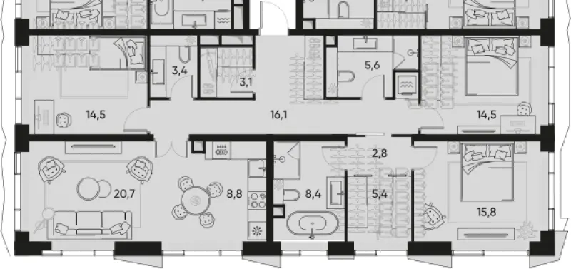 4-комн. 119.8 м²
