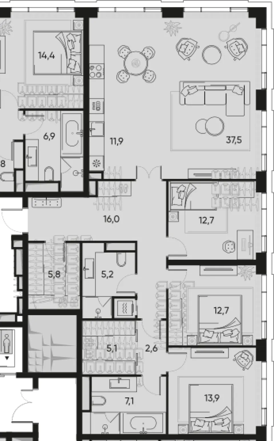 4-комн. 131,2 м²