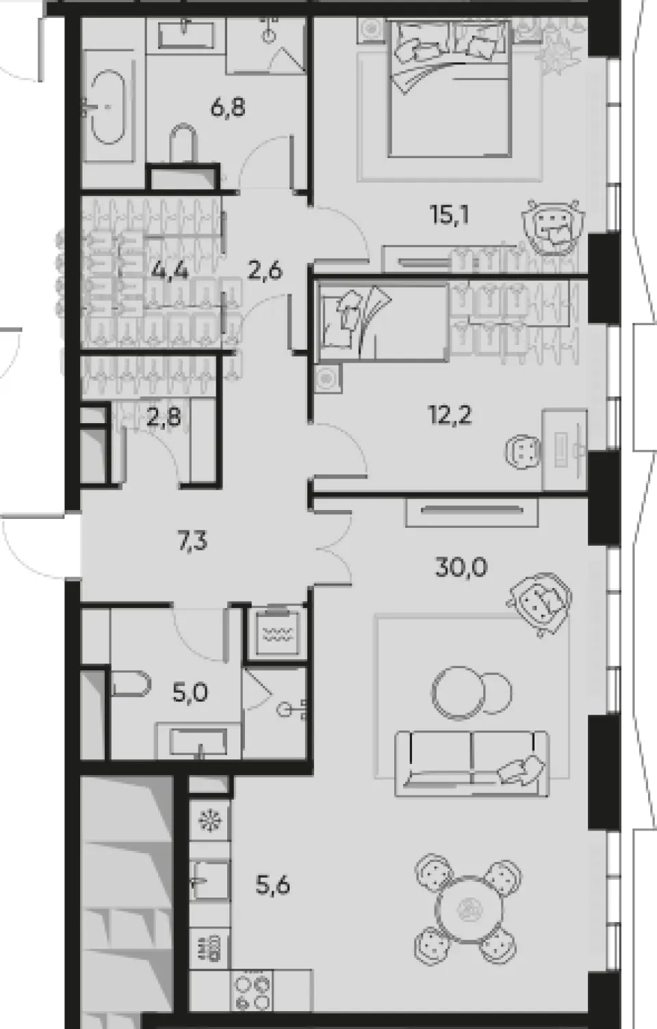 3-комн. 92,5 м²
