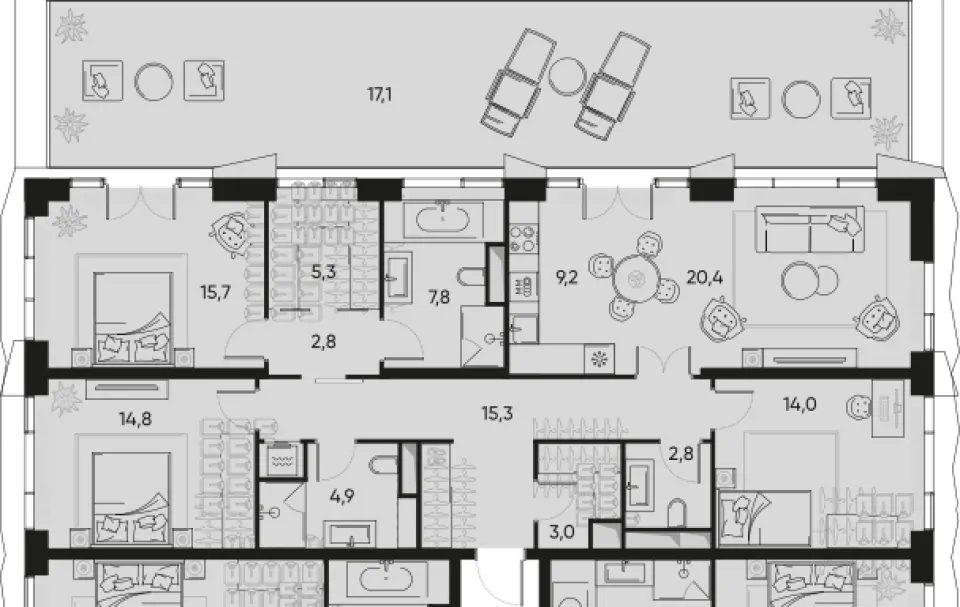 4-комн. 116,6 м²