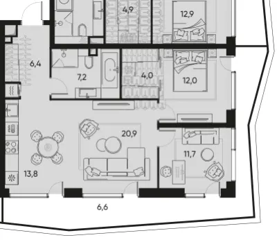 76,5 м² — планировка