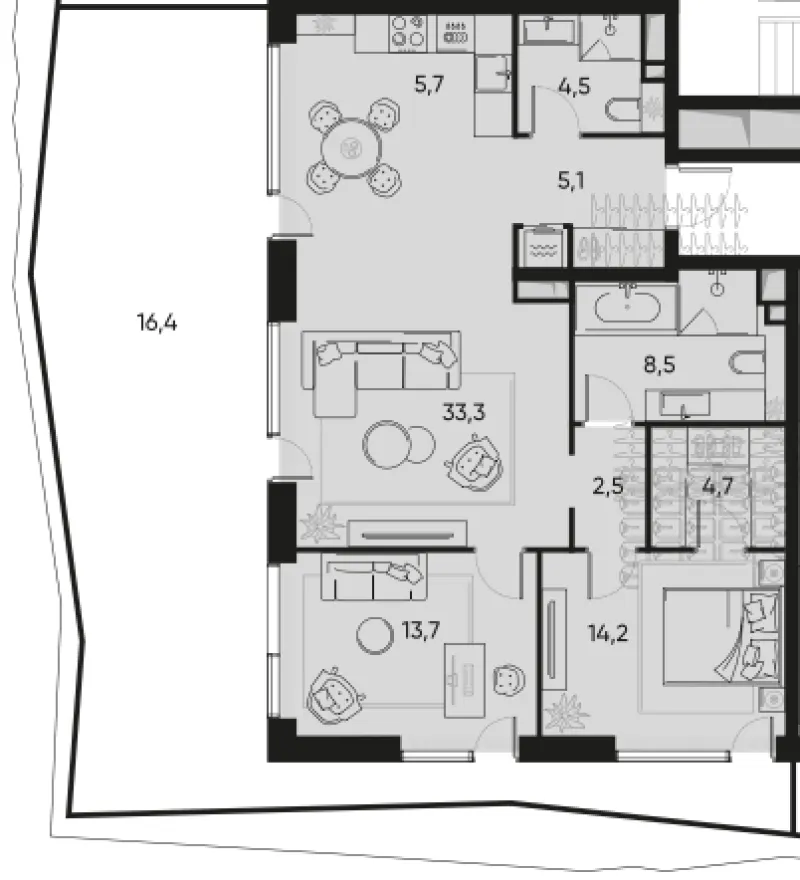 3-комн. 92.8 м²