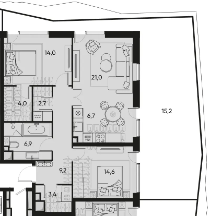 3-комн. 82.5 м²