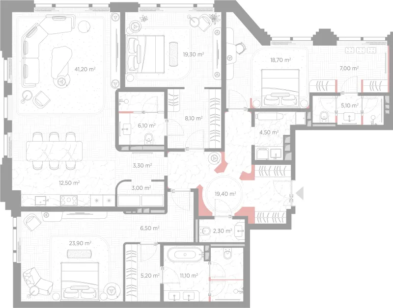 3-комн. 197.2 м²