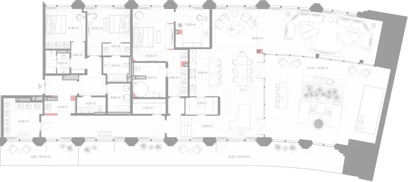 3-комн. 358.8 м²